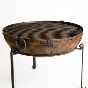 a rustic firepit